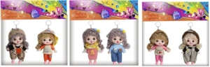 [English] 6 inches 15 cm 13 joints Real expression face fashionable cute big face cute baby loli doll keychain two pack three mixed