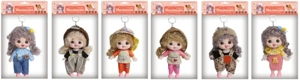 6-inch 15cm, 13 joints, solid body, expressive face, fashion cute big-face loli doll + keychain, assorted styles