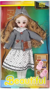 12-inch 30cm, 13 joints, solid body, 3D comic eyes, fashion cartoon green hat loli doll