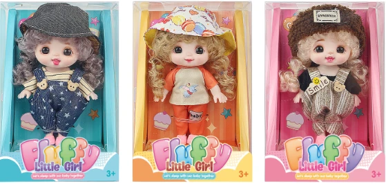 6-inch 15cm, 13 joints, solid body, expressive face, fashion cute loli doll, 3 styles assorted