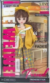 [Beiweiwei] 12-inch 30cm, 13 joints, solid body, 3D eyes, fashion exquisite casual loli doll