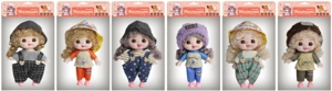 6-inch 15cm, 13 joints, solid body, expressive face, fashion cute big-face loli doll, assorted styles