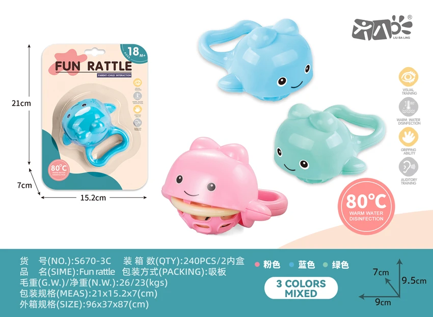 Mainan Gegar Gigitan Bayi Dolphin