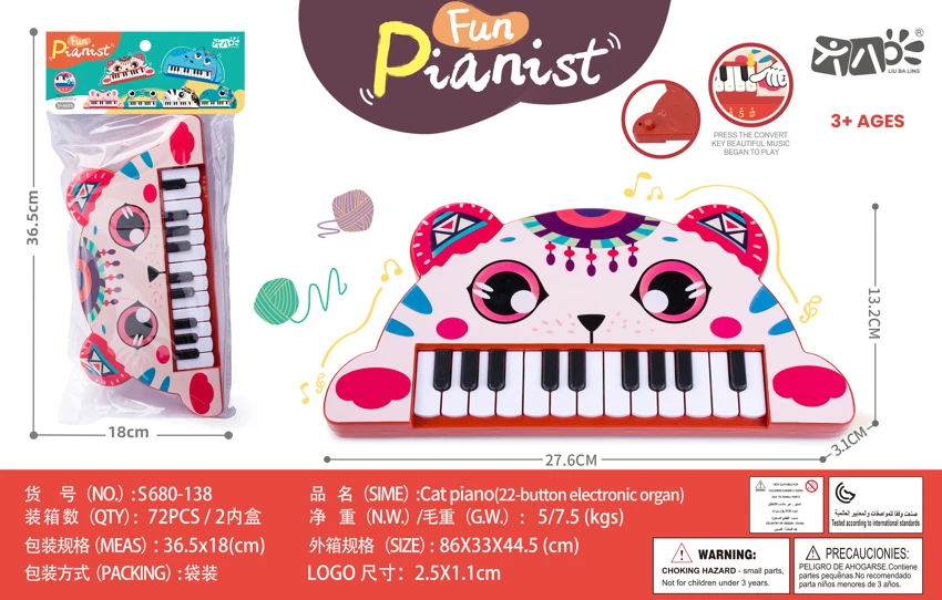 Keyboard Elektronik Kucing (22 kunci)