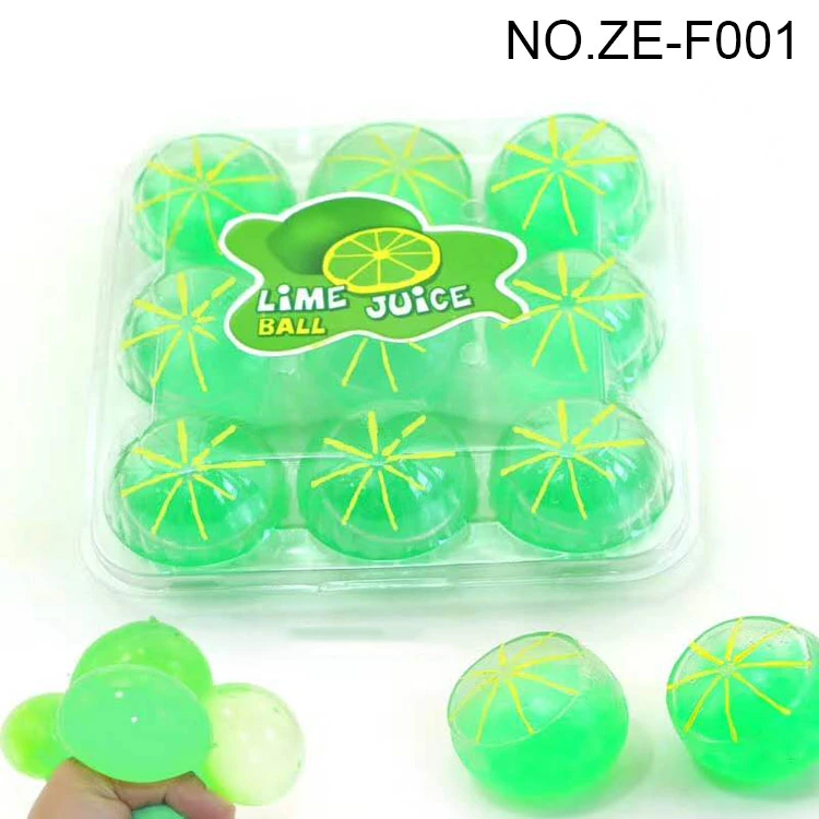 Lime Stress Relief Squishy TPR Squeeze Ball