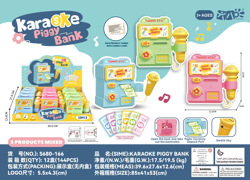 Kotak Wang Mikrofon (Cahaya & Muzik)