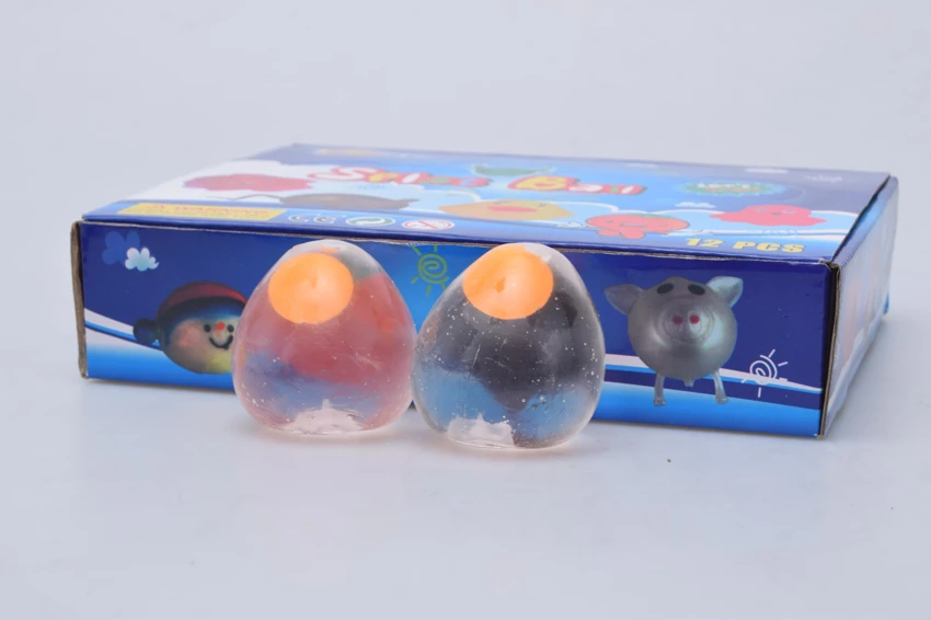 Transparent Egg Stress Relief Squishy TPR Squeeze Ball