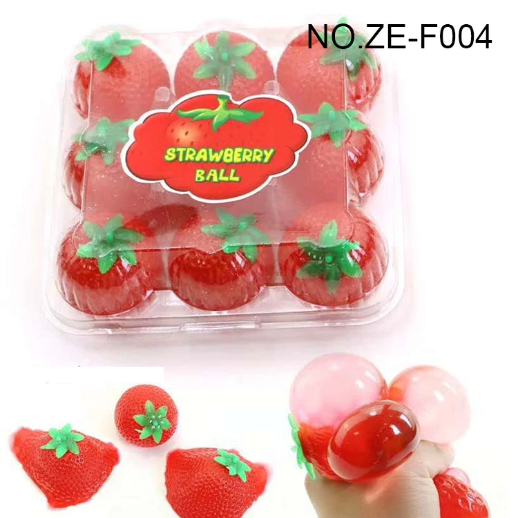 TPR Strawberry Squeeze Ball