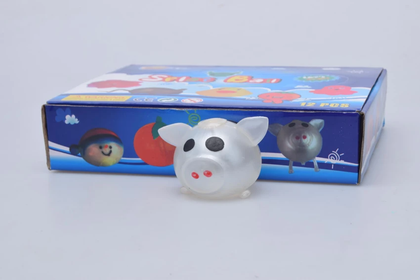 Pig Head Stress Relief Squishy TPR Squeeze Ball