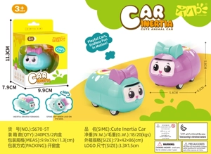 Mainan Kereta Kartun Geseran Kotak Tingkap