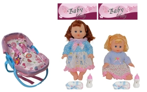 14 Inch Empty Body Bendable Leg Doll Drink & Pee 4-Tone IC with Multi-Function Crib + Diaper + Feeding Bottle