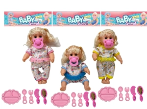 12 Inch High Quality Empty Body Bendable Leg Pacifier Girl Doll with Various Accessories