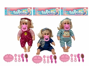 12 Inch High Quality Empty Body Bendable Leg Pacifier Girl Doll with Various Accessories