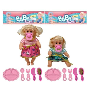 12 Inch High Quality Empty Body Bendable Leg Pacifier Girl Doll with Various Accessories
