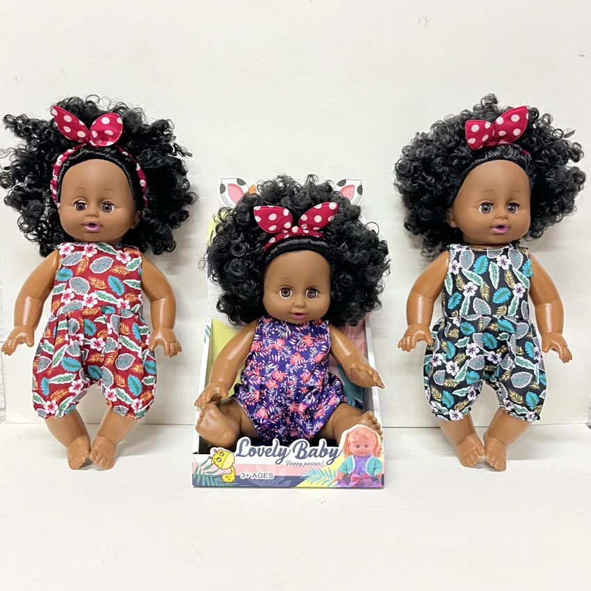 14 Inch Cute Black Empty Body Bendable Leg Doll Display Box