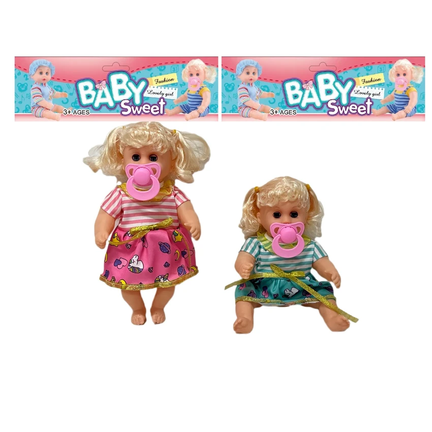 12 Inch High Quality Empty Body Bendable Leg Pacifier Girl Doll