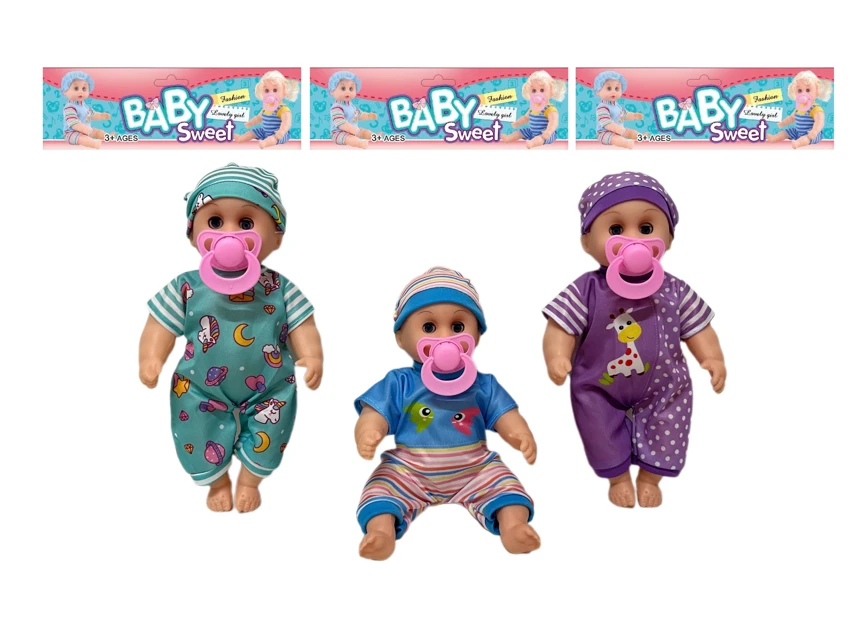 12 Inch High Quality Empty Body Bendable Leg Pacifier Boy Doll