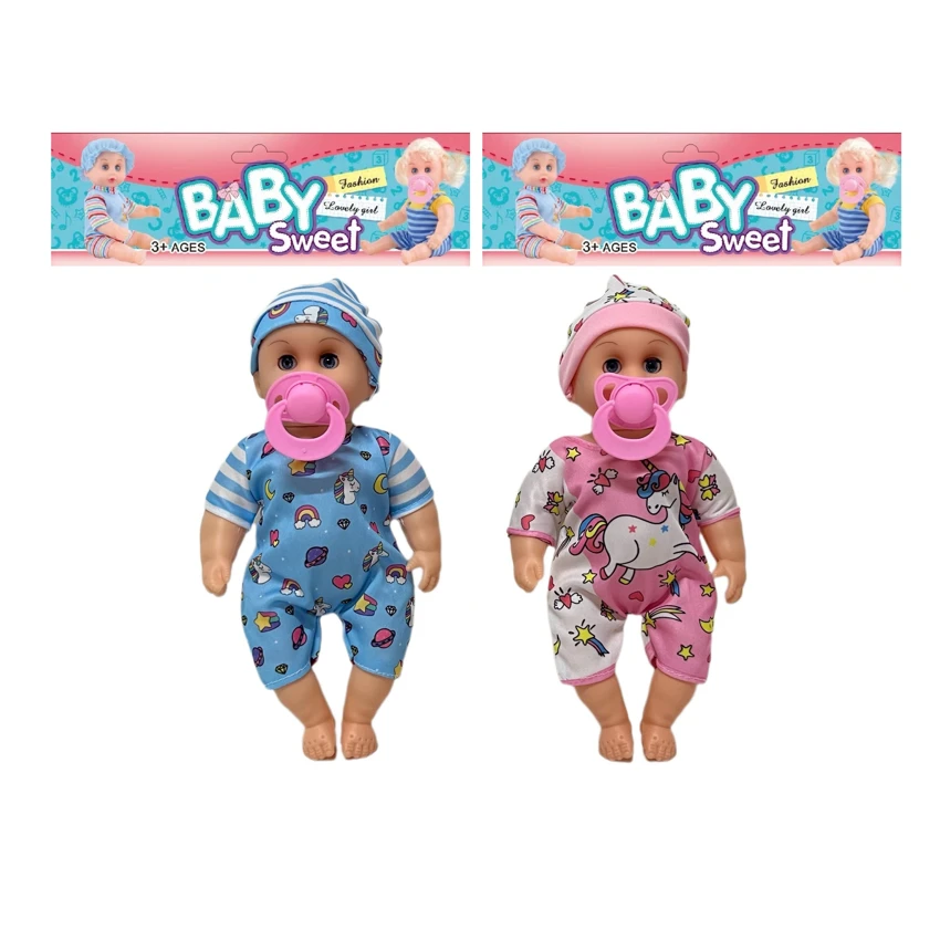 12 Inch High Quality Empty Body Bendable Leg Pacifier Boy Doll