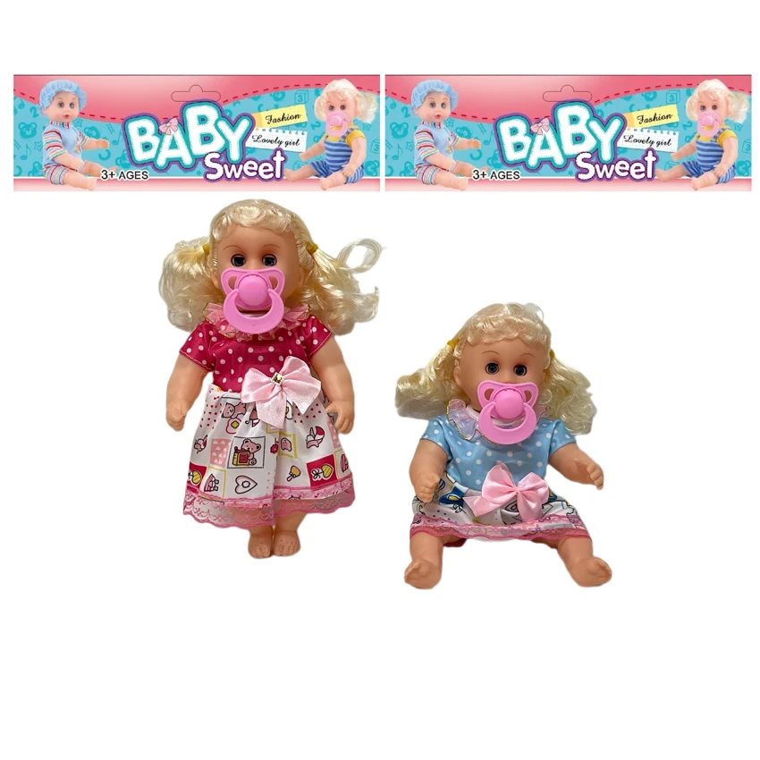 12 Inch High Quality Empty Body Bendable Leg Pacifier Girl Doll