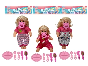 12 Inch High Quality Empty Body Bendable Leg Pacifier Girl Doll with Various Accessories