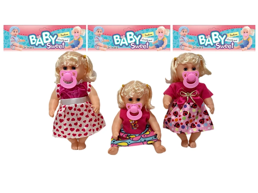 12 Inch High Quality Empty Body Bendable Leg Pacifier Girl Doll