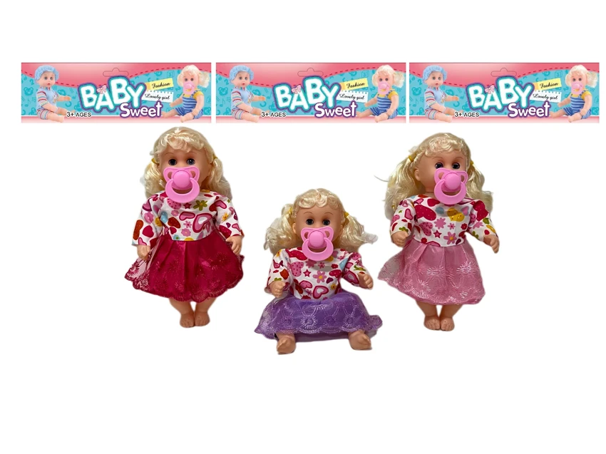 12 Inch High Quality Empty Body Bendable Leg Pacifier Girl Doll