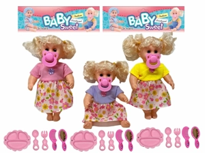 12 Inch High Quality Empty Body Bendable Leg Pacifier Girl Doll with Various Accessories