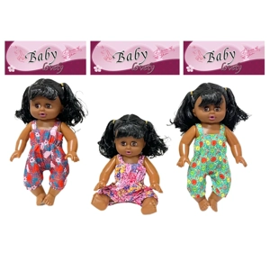 14 Inch Cute Black Empty Body Bendable Leg Doll