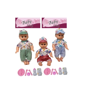 14 Inch Empty Body Bendable Leg Drink & Pee Boy Doll with Various Accessories