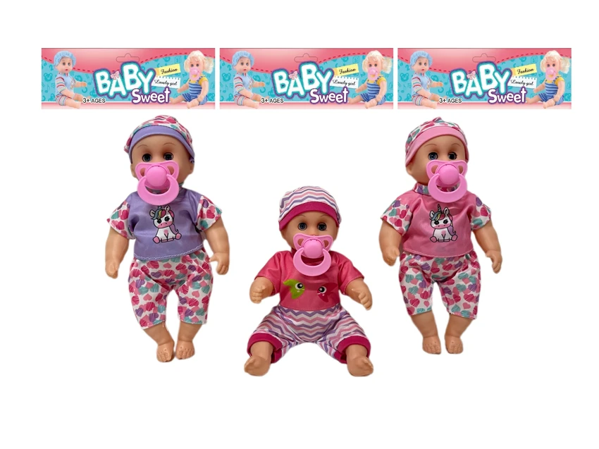 12 Inch High Quality Empty Body Bendable Leg Pacifier Boy Doll