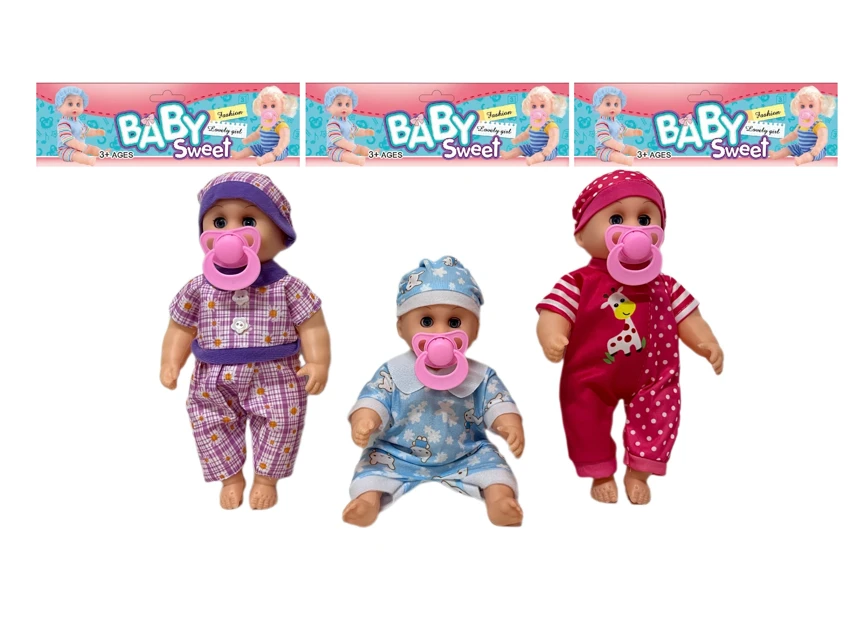 12 Inch High Quality Empty Body Bendable Leg Pacifier Boy Doll