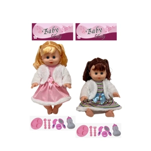 14 Inch Empty Body Bendable Leg Drink & Pee Girl Doll with Various Accessories