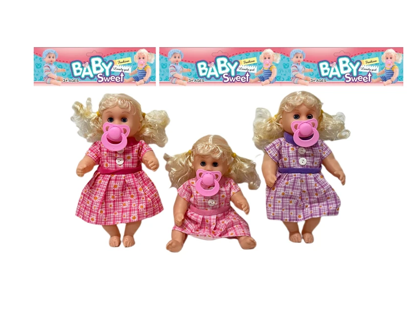 12 Inch High Quality Empty Body Bendable Leg Pacifier Girl Doll