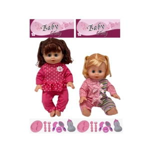 14 Inch Empty Body Bendable Leg Drink & Pee Girl Doll with Various Accessories