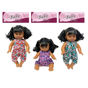 14 Inch Cute Black Empty Body Bendable Leg Doll