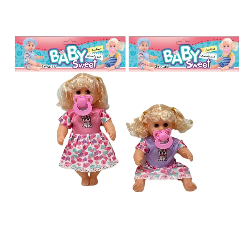 12 Inch High Quality Empty Body Bendable Leg Pacifier Girl Doll