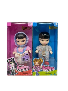 Generasi 2 8 inci 12 sendi padat boneka mewah mode Bellaz dengan kalung dengan gitar