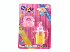 Pretend play baby magic orange juice bottle with glitter powder
