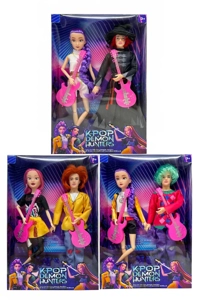 K-POP generasi ke-3 berburu 11.5 inci 12 sendi kumpulan wanita berburu, kumpulan lelaki berburu tiga orang campuran dengan gitar kamera