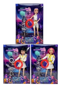 Generation 2 K-POP Demon Hunter with light and music 12-joint solid Demon Hunter girl group with live streaming equipment and guitar set