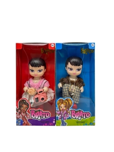 Generasi 2 8 inci 12 sendi padat boneka mewah mode Bellaz dengan kalung dengan gitar