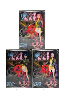 Generasi 3 K-POP setan berburu dengan cahaya musik 11.5 inci 12 sendi solid setan berburu, dengan skate bulu bat set balap mobil