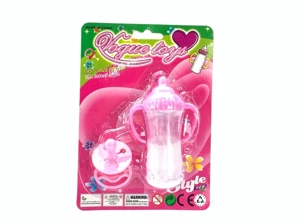 Pretend play baby magic bottle with liquid and tableware 路 dolphin rattle