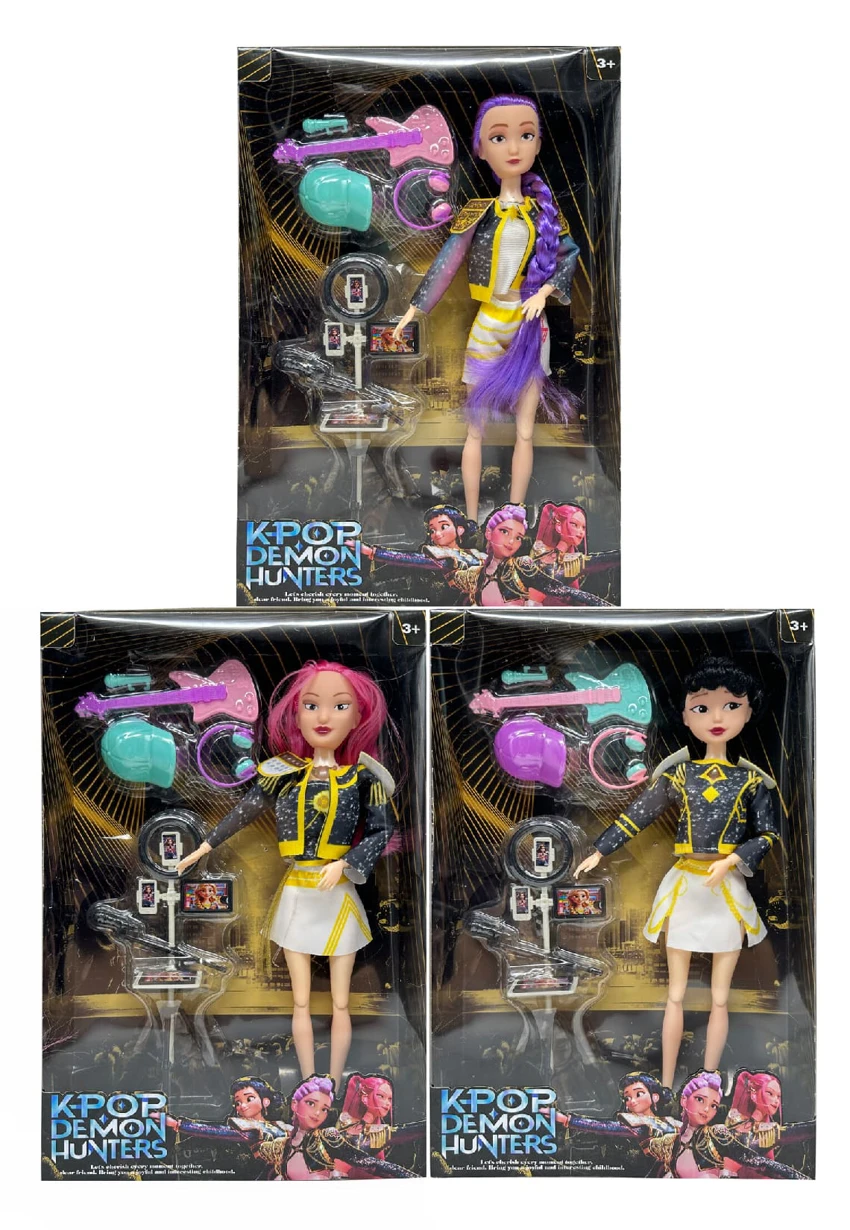 รุ่นที่ 3 K-POP 12 ข้อต่อ กลุ่มนักล่ามดทึบ พร้อมอุปกรณ์ถ่ายทอดสด พร้อมชุดกีตาร์