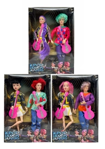 รุ่นที่ 3 K-POP ล่าปีศาจ 11.5 นิ้ว 12 ข้อต่อ กลุ่มสาวล่าปีศาจ, กลุ่มชายล่าปีศาจ 2 คน ผสมกับกีตาร์