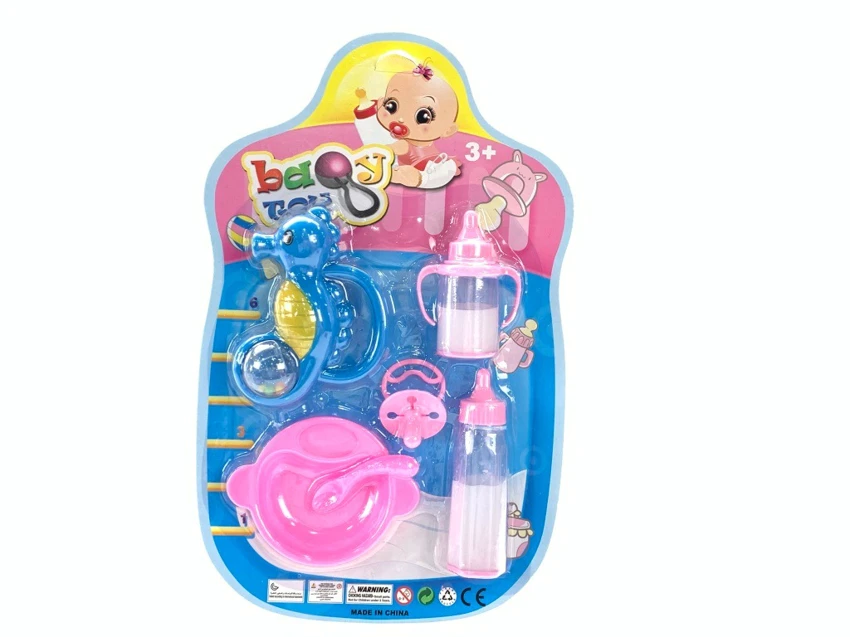 Bayi di rumah sihir mempunyai botol susu cecair dengan pinggan mangkuk. Kuda laut berbunyi bel