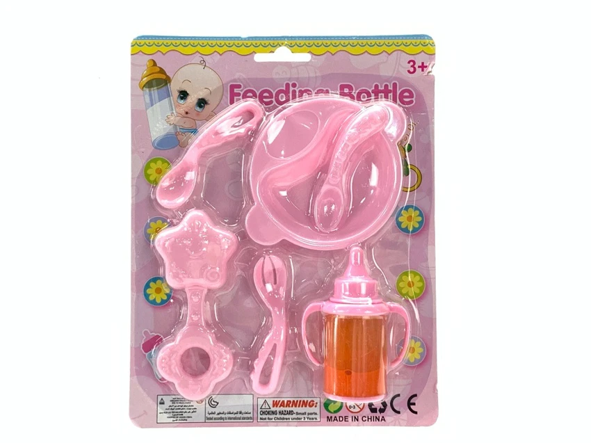 Pretend play baby magic orange juice sippy cup bottle with tableware