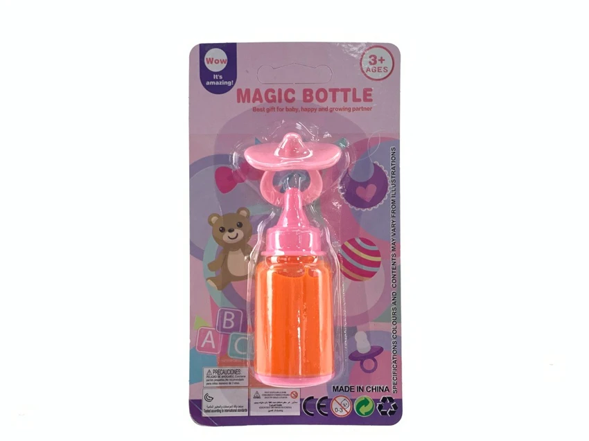 Pretend play baby magic orange juice bottle
