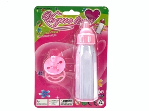 Pretend play baby magic milk with solid color bottle