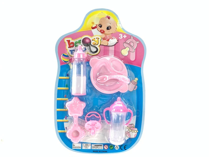 Pretend play baby new orange juice magic bottle with rattle